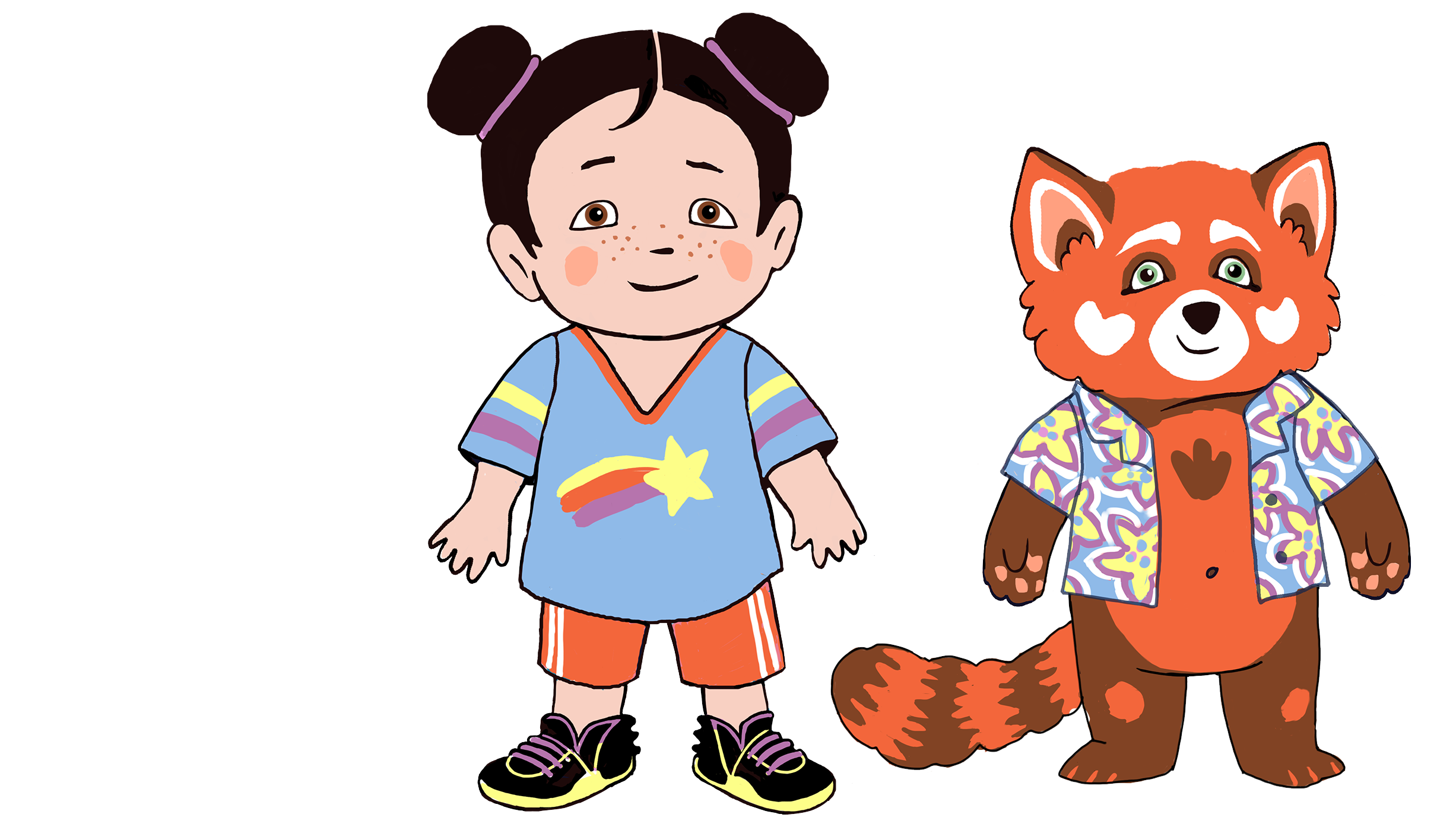 Molly and Mango broadcasting from their space radio station